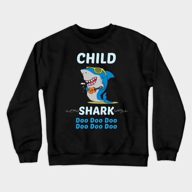 Family Shark 2 CHILD Crewneck Sweatshirt by blakelan128